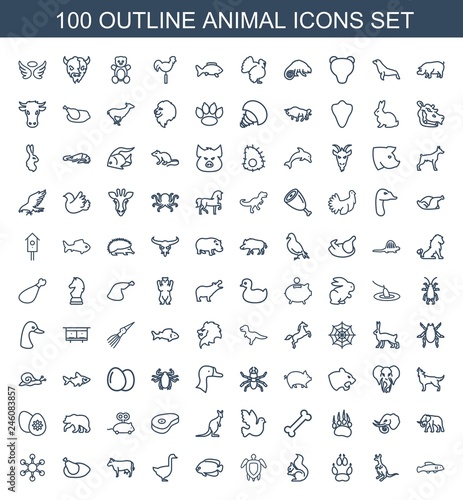 100 animal icons