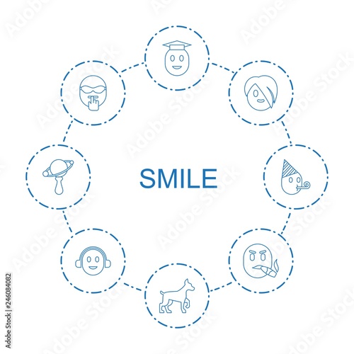 8 smile icons