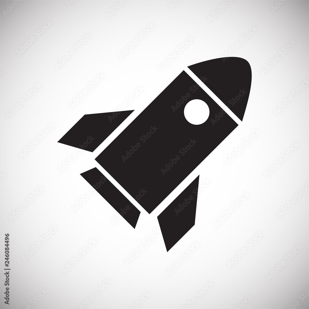 Rocket icon on white background for graphic and web design, Modern simple vector sign. Internet concept. Trendy symbol for website design web button or mobile app Rocket icon on white background for graphic and web design, Modern simple vector sign. Internet concept. Trendy symbol for website design web button or mobile app