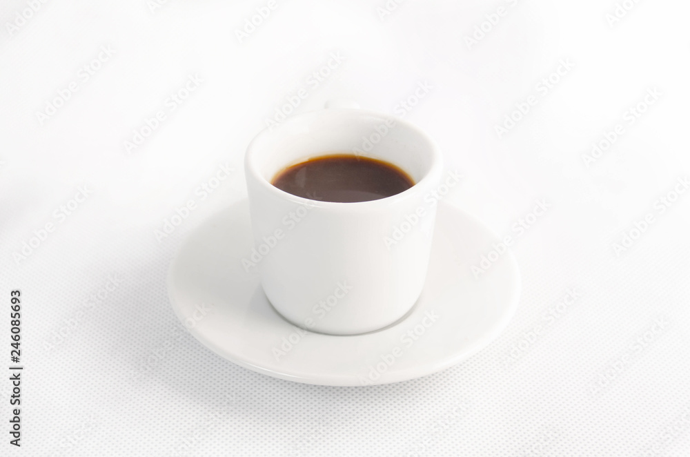 cup of coffee on white background