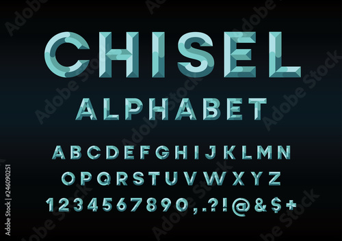 chisel style alphabet design