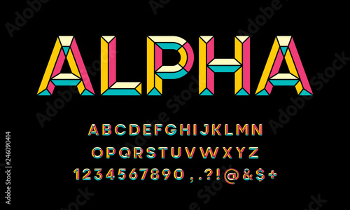 chisel style alphabet design