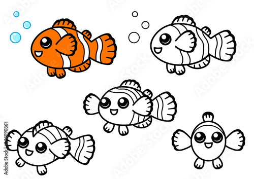 clown fish line color