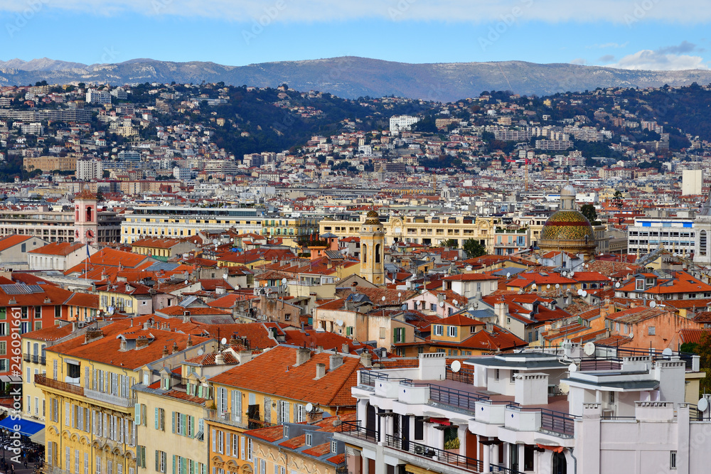 Vue aérienne du Vieux Nice