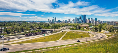 Skyline of Calgary Alberta in Canada