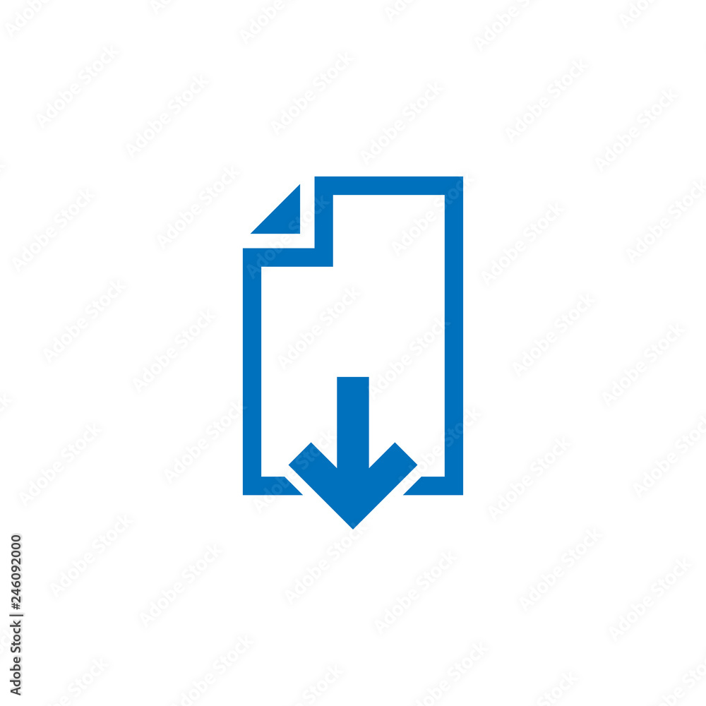 Document download icon graphic design template vector
