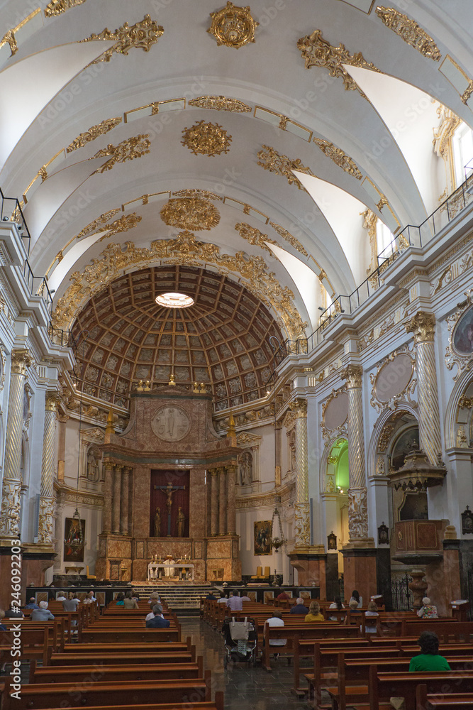 Church of Saint Martin interior. The church is the royal parish which make it the popular historical landmark of the city