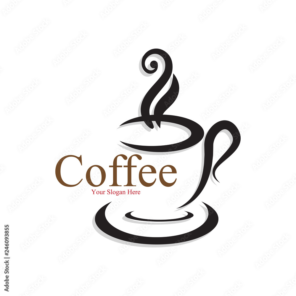 Obraz premium vector coffee logo