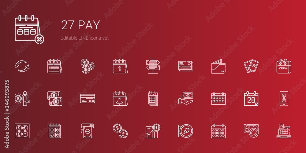 pay icons set pay icons set