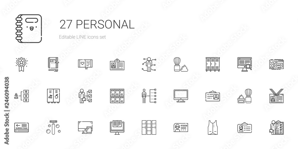 personal icons set personal icons set