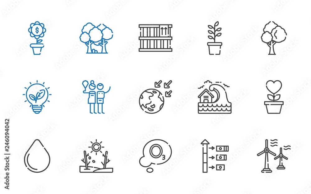 environment icons set