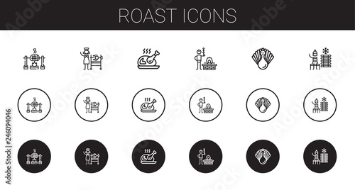 roast icons set