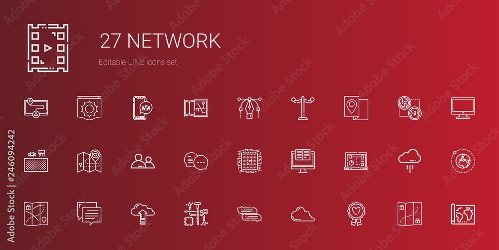 network icons set network icons set
