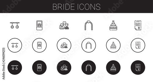 bride icons set
