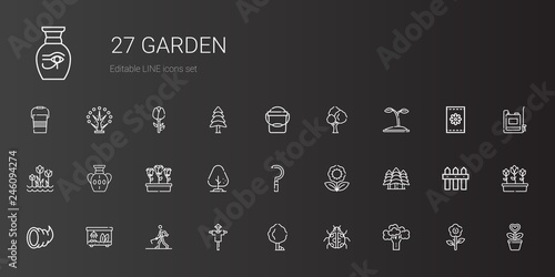 garden icons set