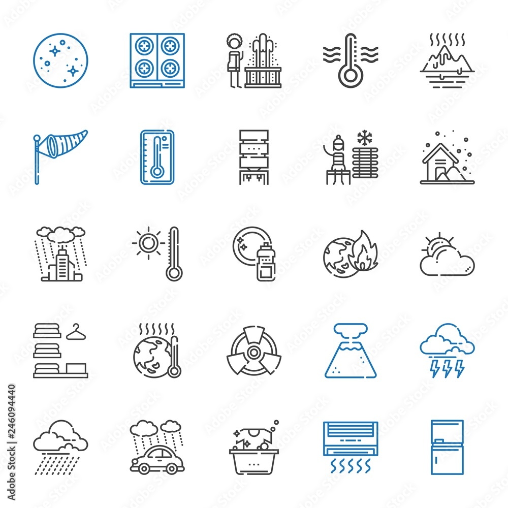 Fototapeta premium temperature icons set