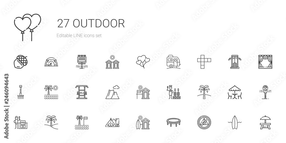 outdoor icons set outdoor icons set