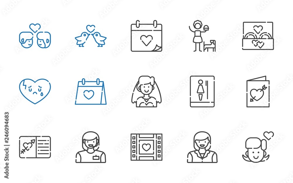 couple icons set couple icons set