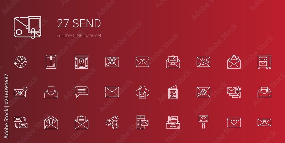 send icons set send icons set