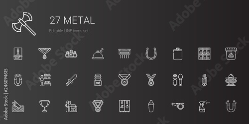 metal icons set