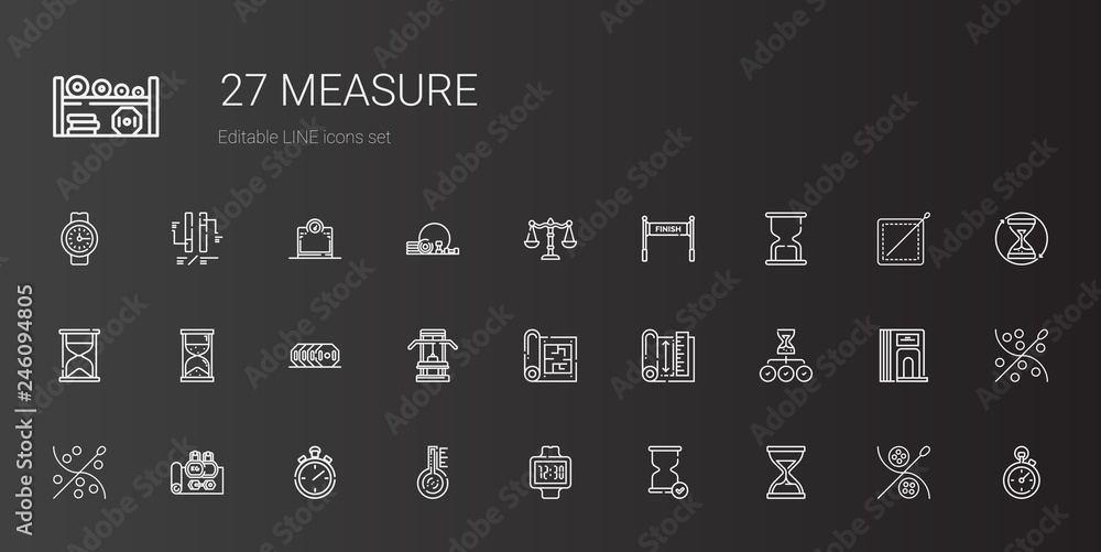 measure icons set measure icons set