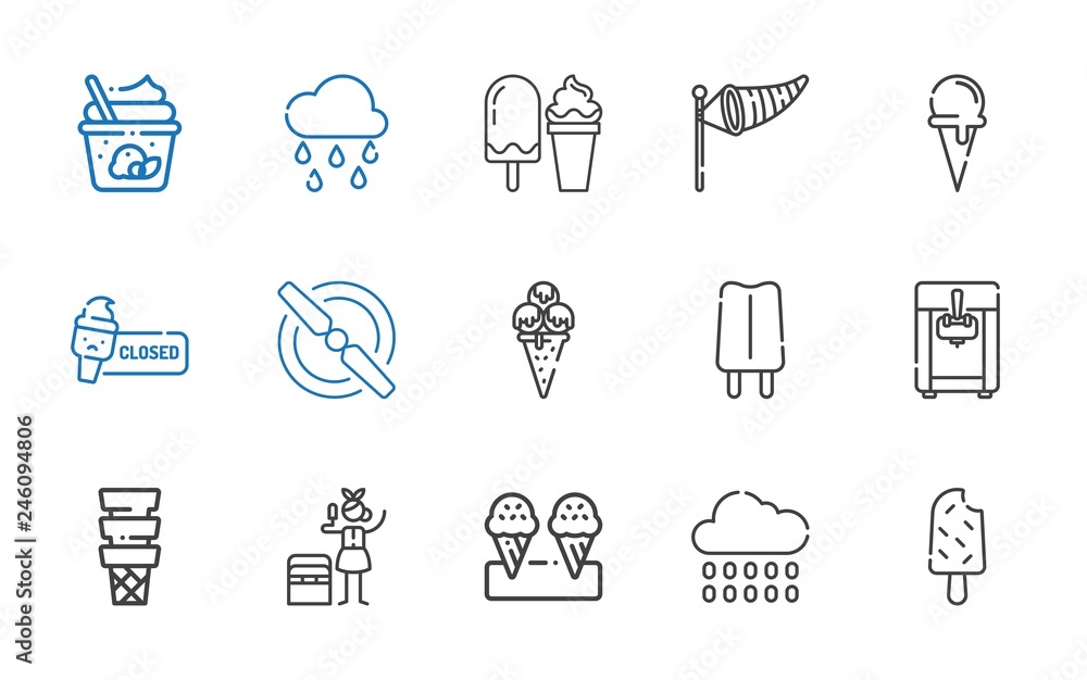cold icons set