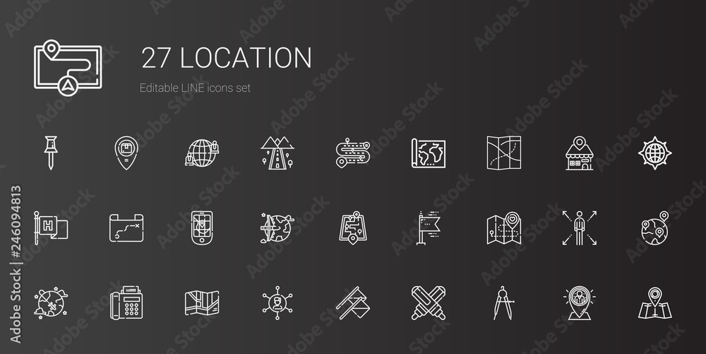 location icons set location icons set