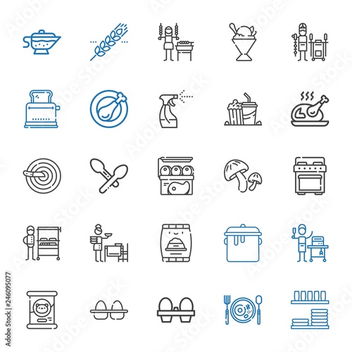 meal icons set