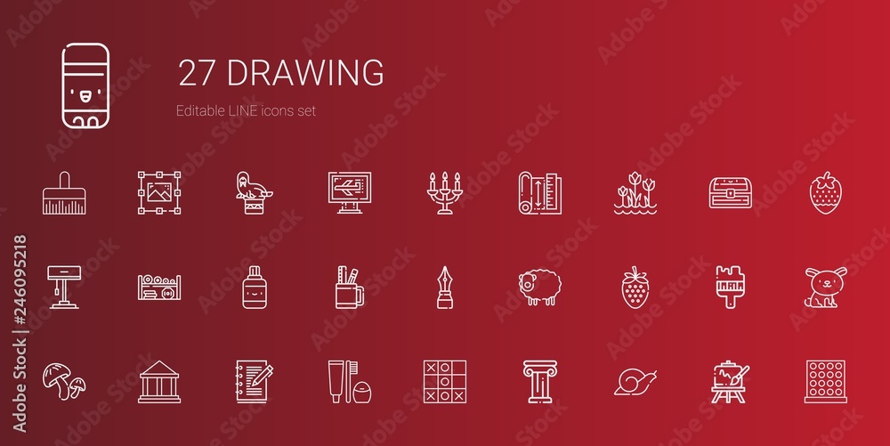 drawing icons set drawing icons set