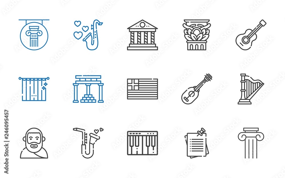 classical icons set classical icons set