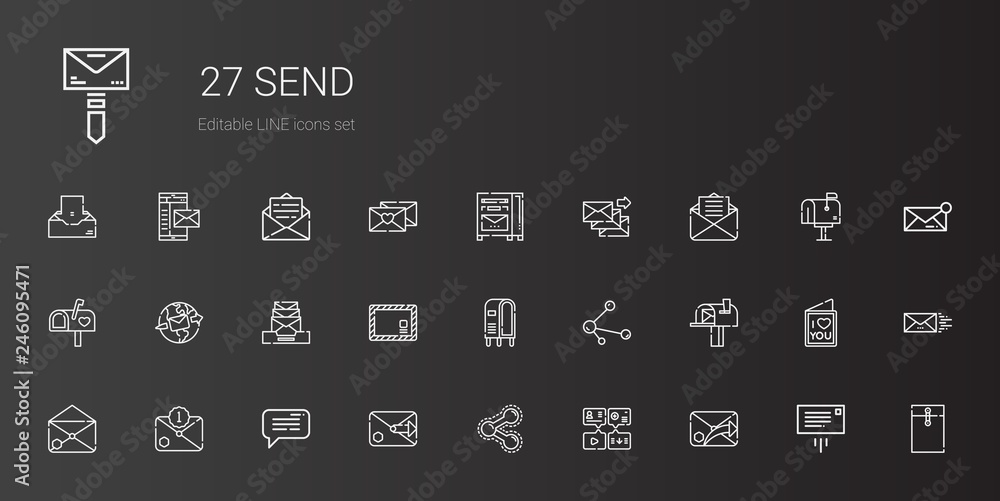 send icons set