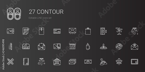 contour icons set