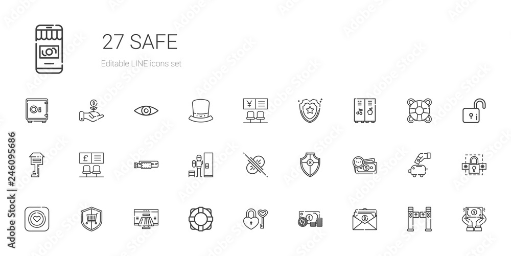 safe icons set