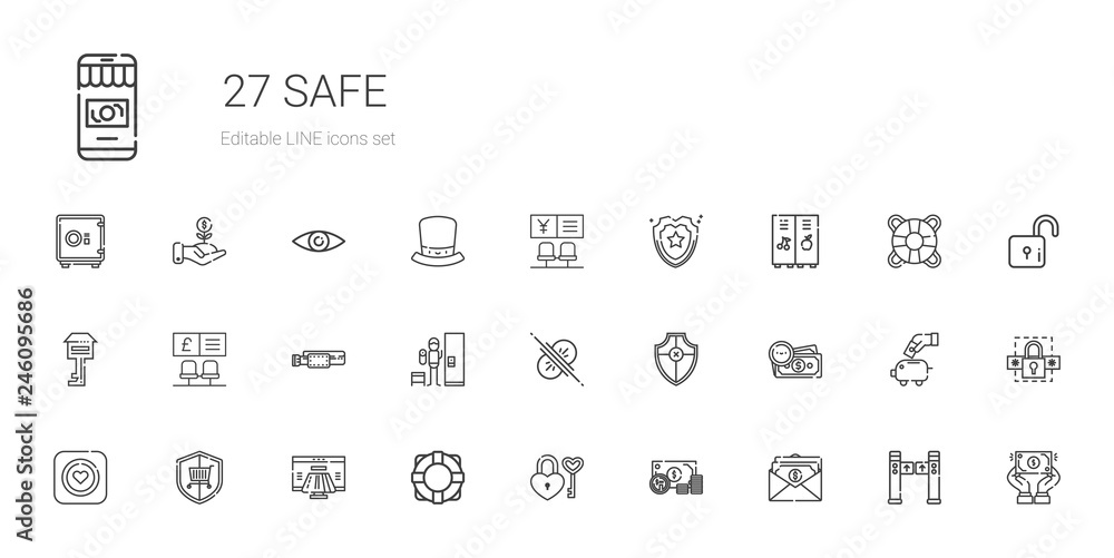 safe icons set safe icons set