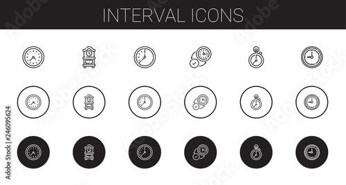 interval icons set