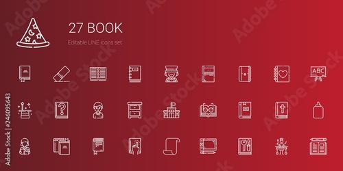 book icons set