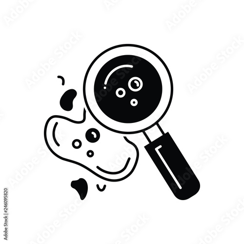 Black solid icon for hematology 