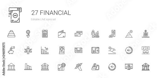 financial icons set
