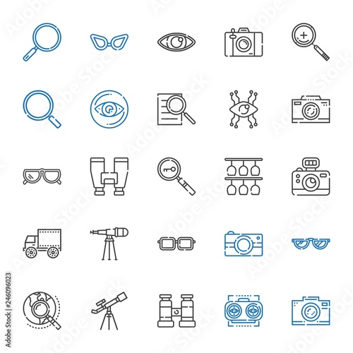 optical icons set