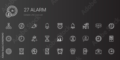 alarm icons set