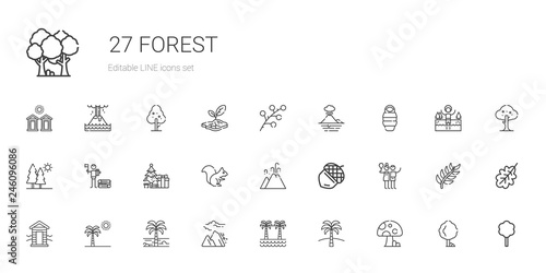 forest icons set