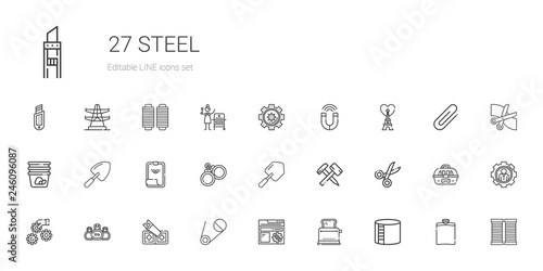 steel icons set