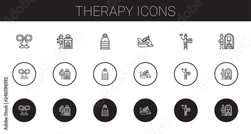 therapy icons set