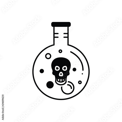 Black solid icon for acid 