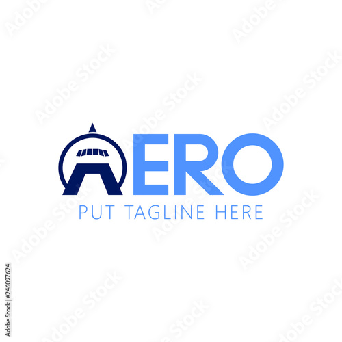 Aero logo template on white background