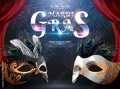 Mardi gras carnival party design