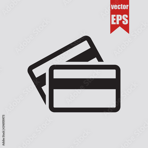 Credit card icon.Vector illustration.