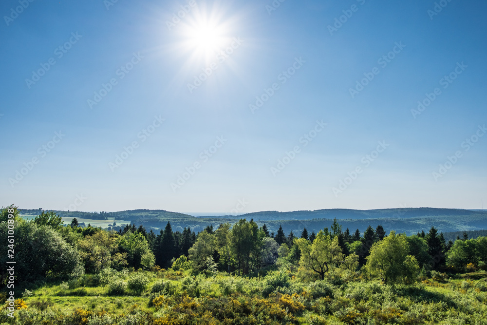 Teutoburg Forest view of  Velmerstot hill, Germany