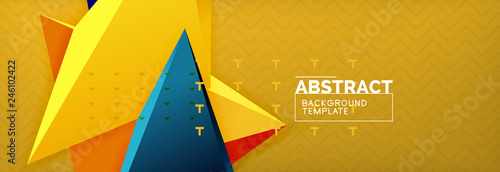 3d triangular shapes geometric background. Origami style pattern with triange shapes for decorative design. Poster design. Line design. Modern presentation template
