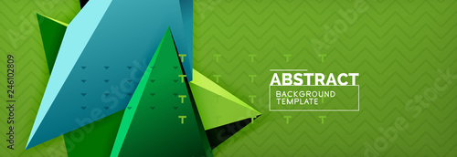3d triangular shapes geometric background. Origami style pattern with triange shapes for decorative design. Poster design. Line design. Modern presentation template